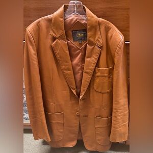 Brown Leather Blazer